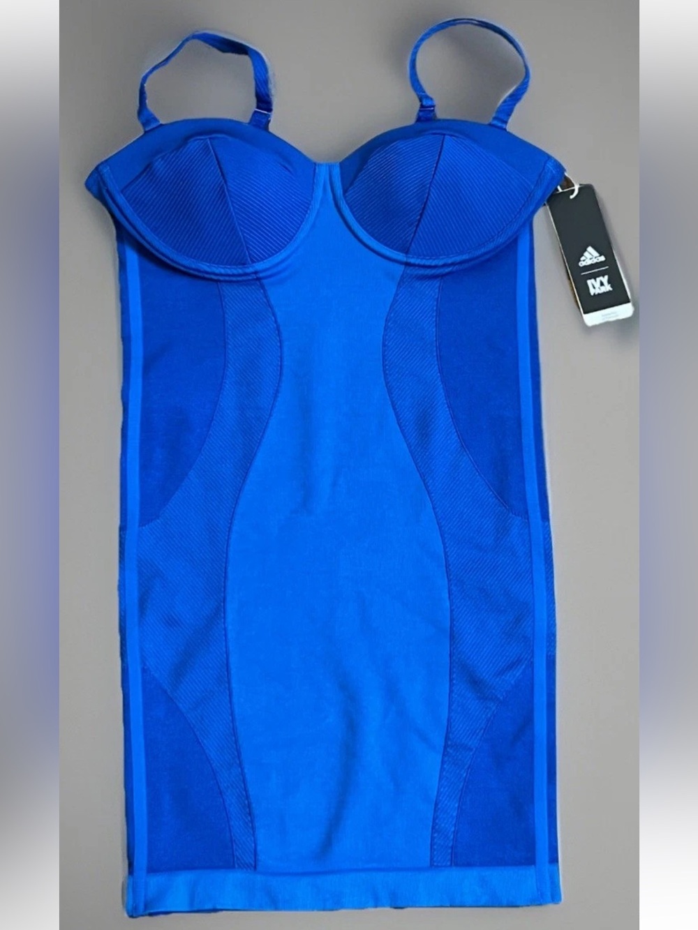 Adidas x Ivy Park Rodeo Strappy Dress Size Medium Royal Blue Bodycon
